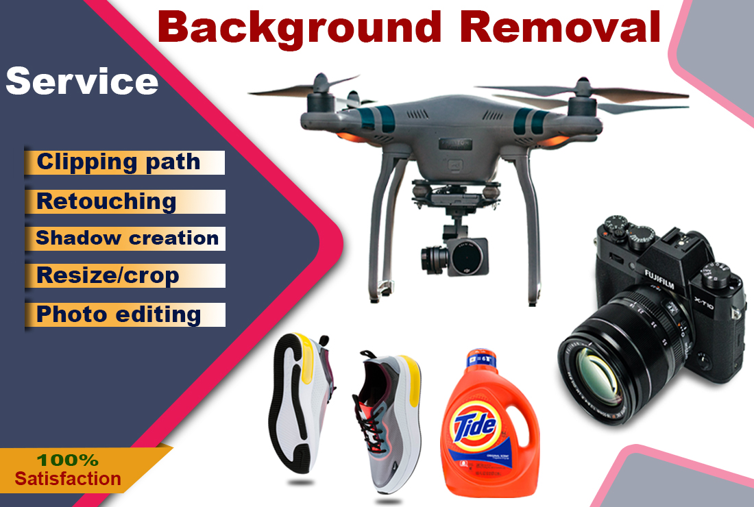 I will do shopify, ebay, amazon product photo background removal 2 image