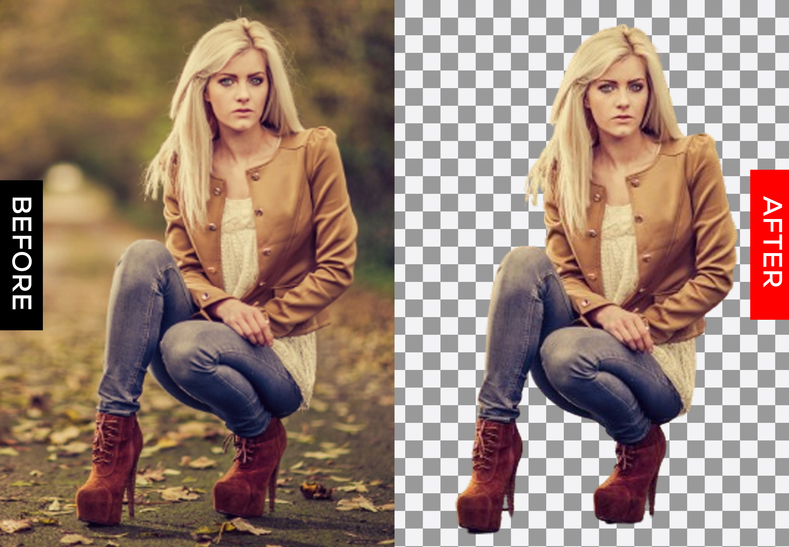 I will remove background 10 images with white or transparent