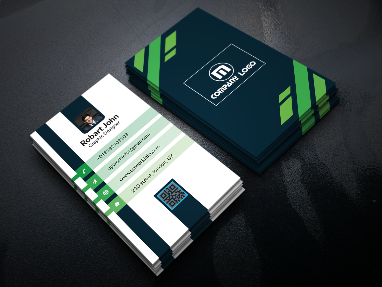 I will design professional eye catchy business card design