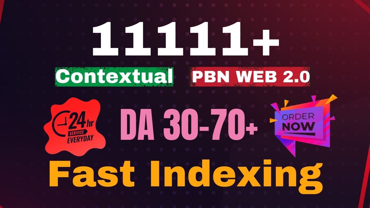 Get 11111+ SEO BACKLINKS FOR RANK IN 1ST- PBN'S WEB 2.0 HIGH DA LINKS FAST INDEXING