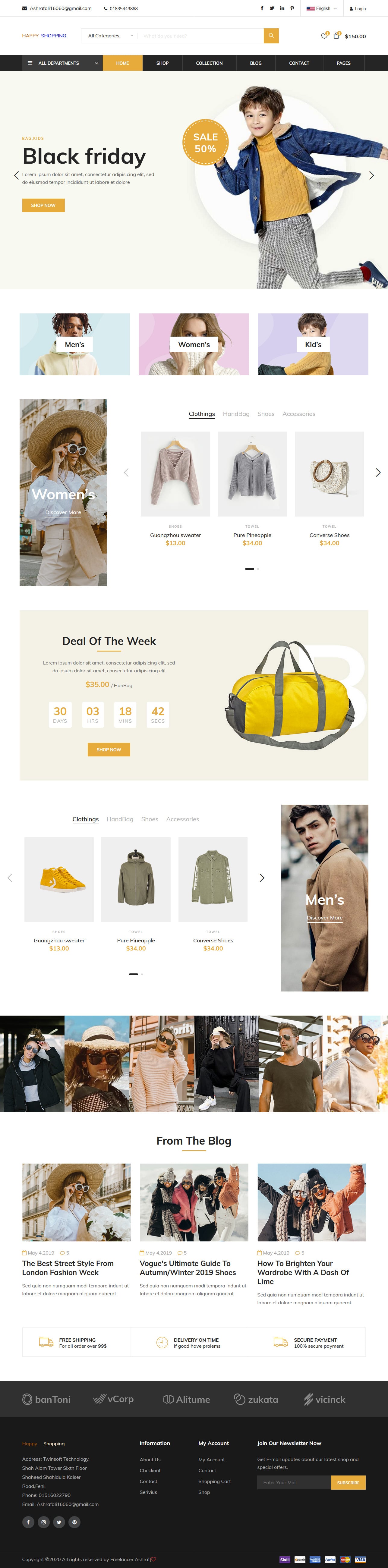 I will design ecommerce wordpress website 