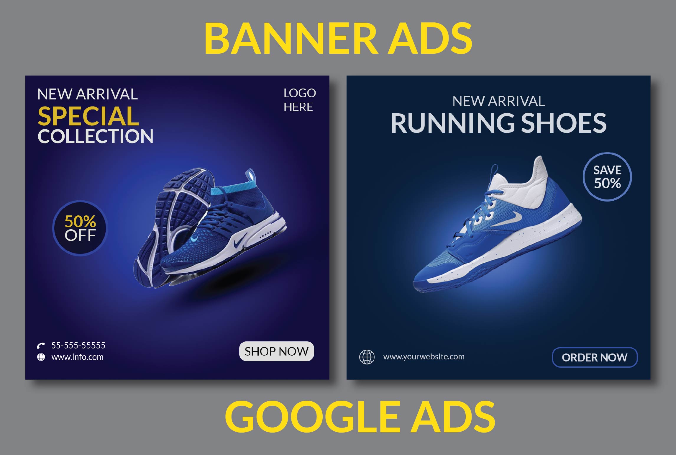 I will do professional eye catching banner ads, Adwords, display ads design