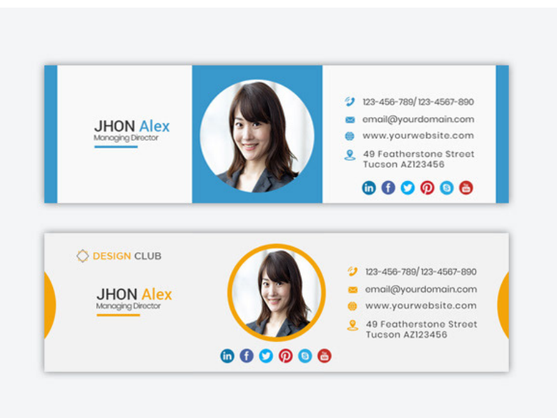 I will create a professional eye catching clickable editable HTML email signature