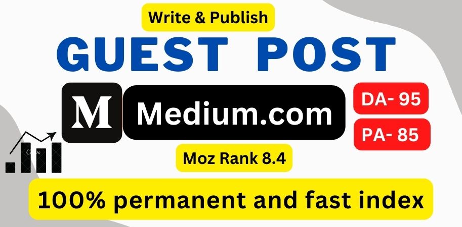 I will write and publish guest post on medium.com DA95 past index backlinks