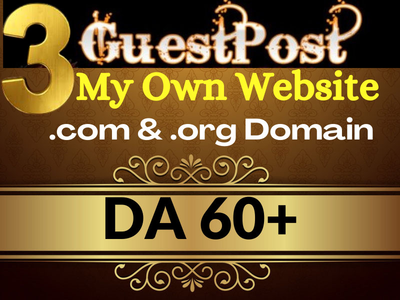 Guest Post on My 3 High DA 60+ Website Homepage Contextual Niche Relevant Backlinks