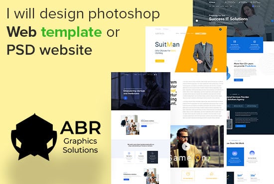 I will design any photoshop web templete or psd websites, ui design