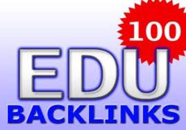 Provide you 100 .Edu High Authority Backlinks