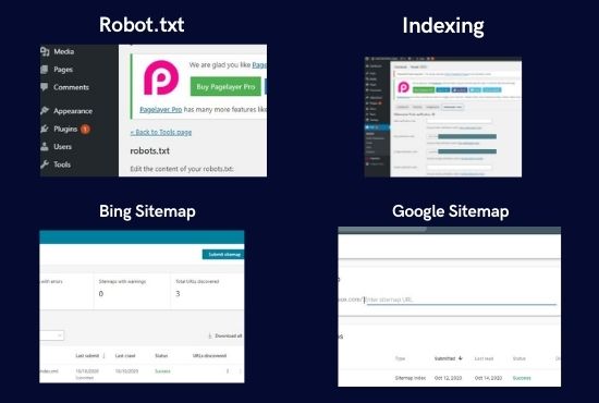 I will setup yoast seo,XML sitemaps,robot txt and also Index your site 