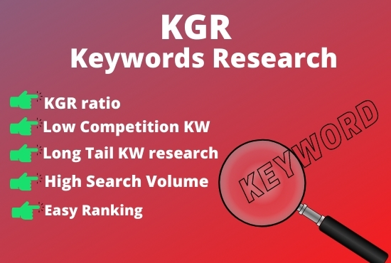 I will research 10 the best SEO KGR and keywords for your websites,content.
