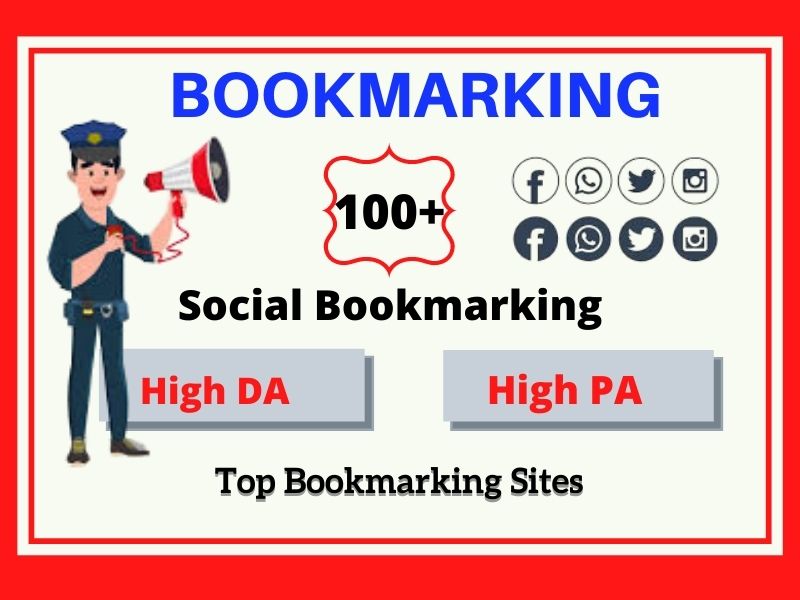 I will do 100 plus social bookmarking with high quali...