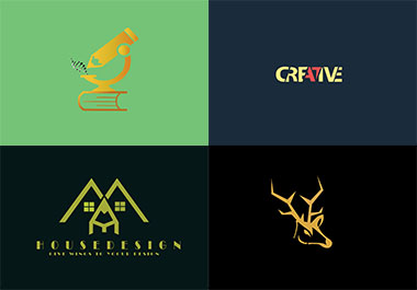 2/3 creative unique simple minimalist logo design for your business or brand