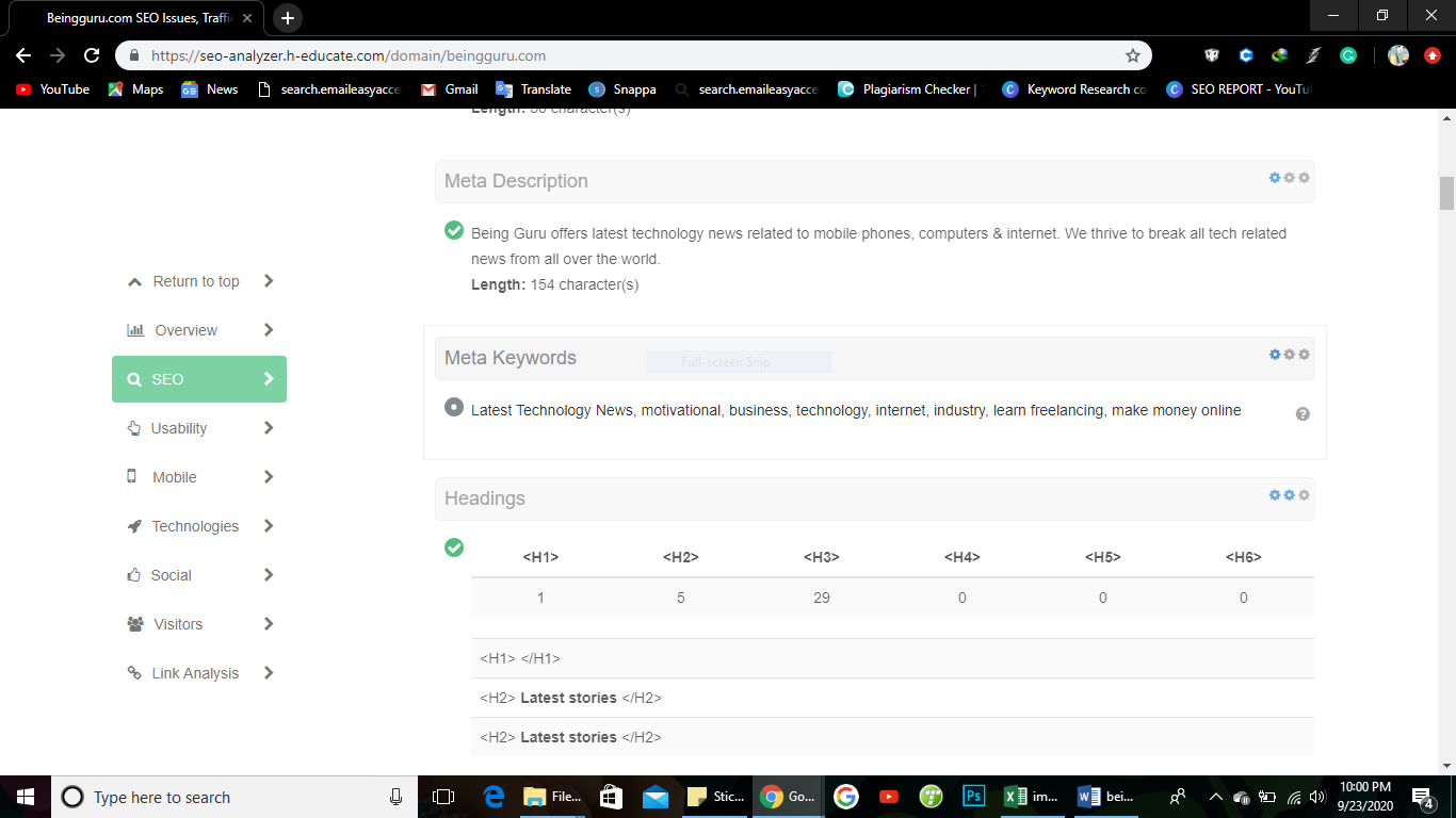 I will write seo analysis report for your website and i will search high search keywords for your w