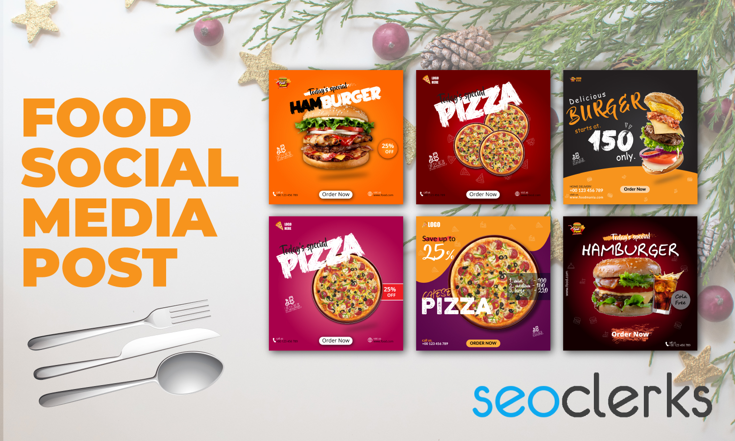 I will design food and restaurant menu post flyer and poster