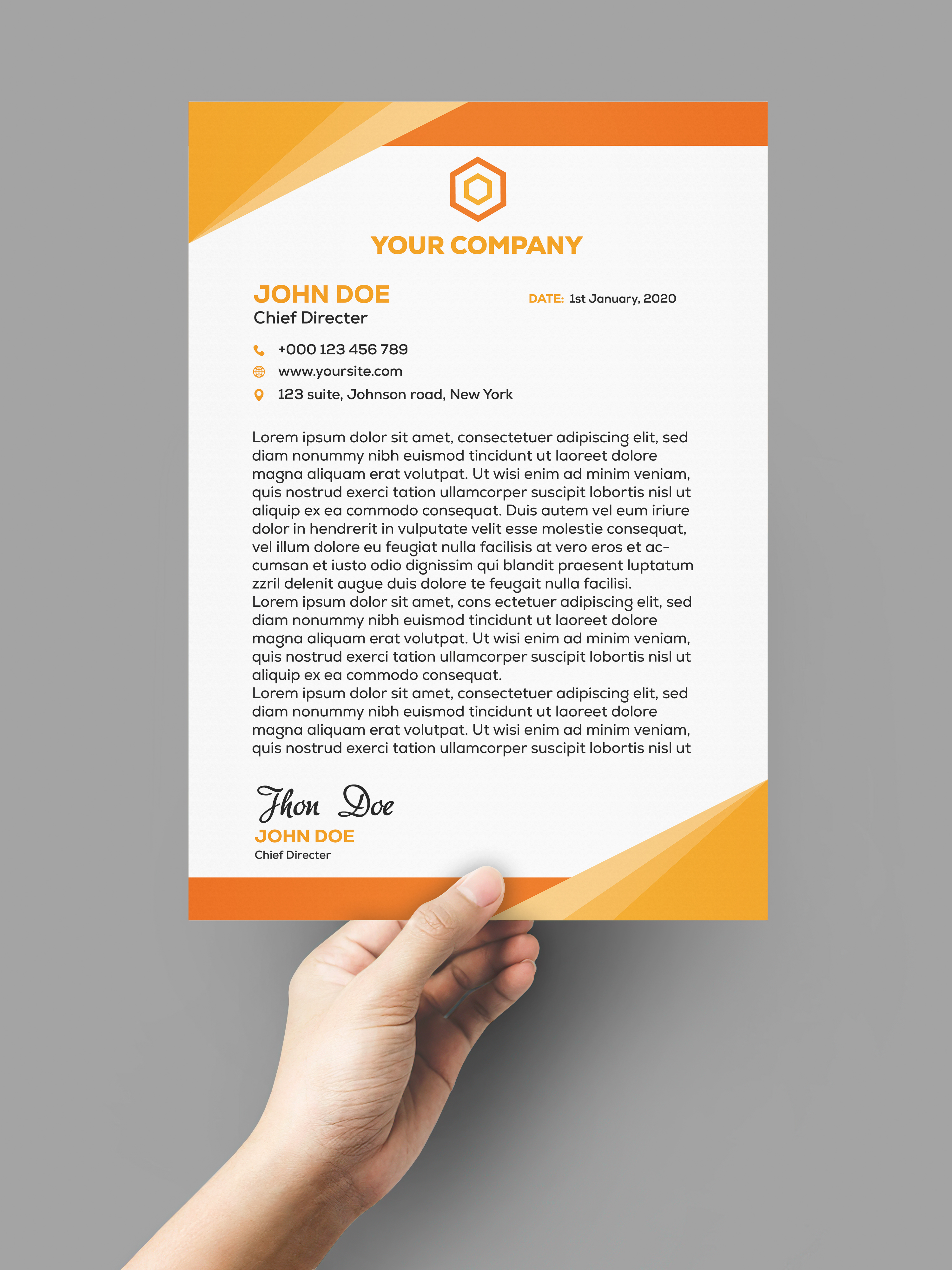I will design corporate Letterhead for you 