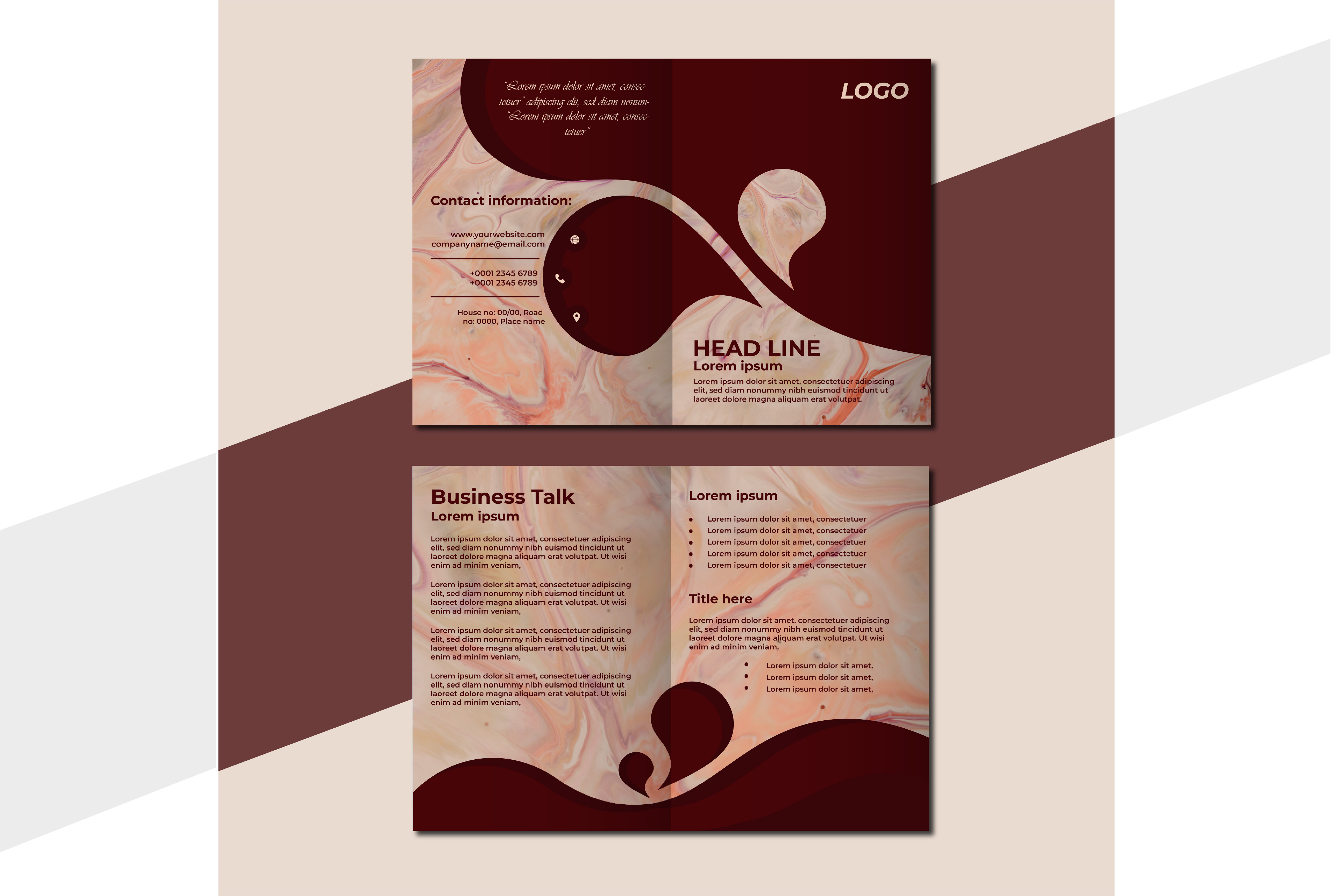 I will design bifold or trifold brochure template