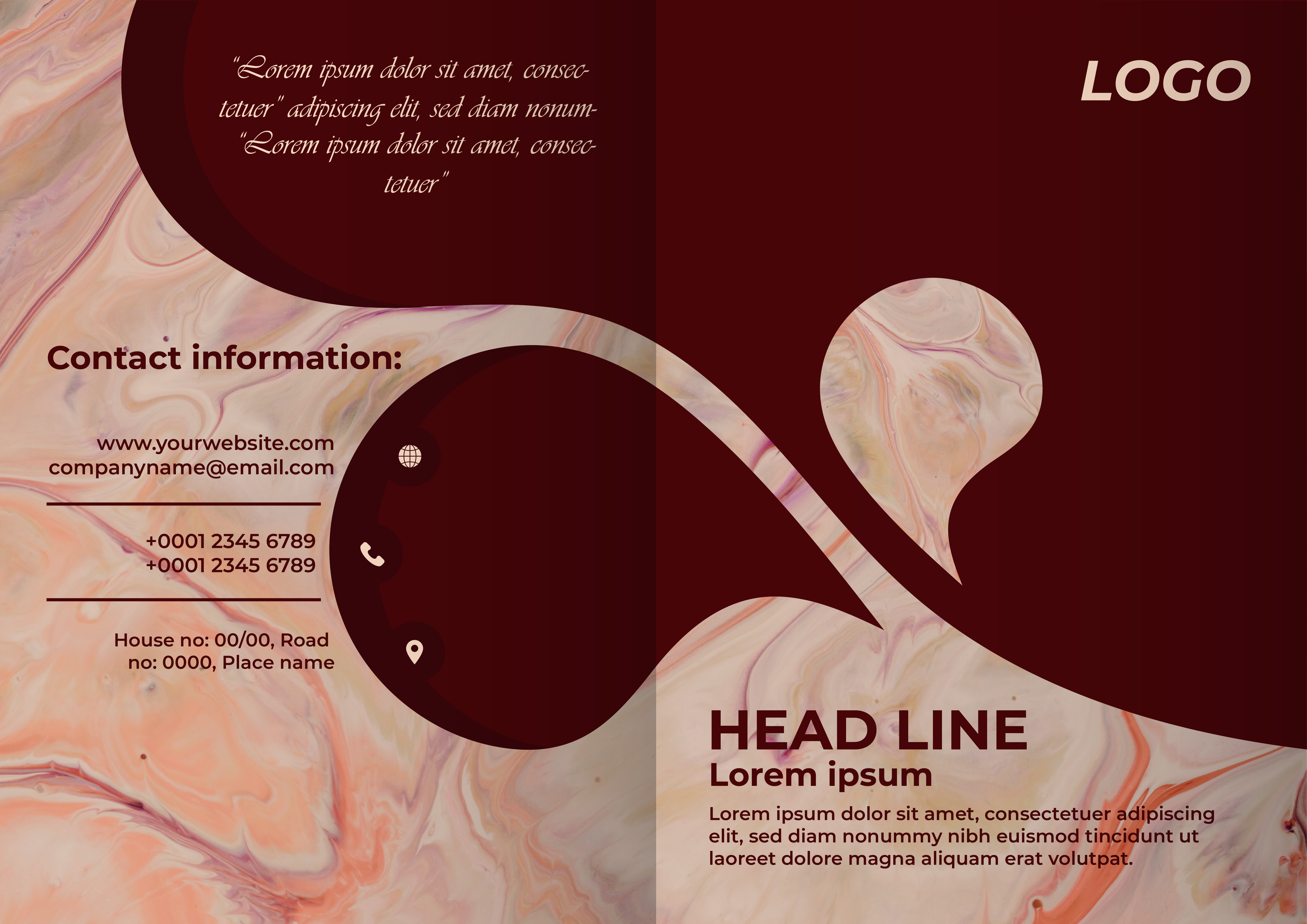 I will design bifold or trifold brochure template