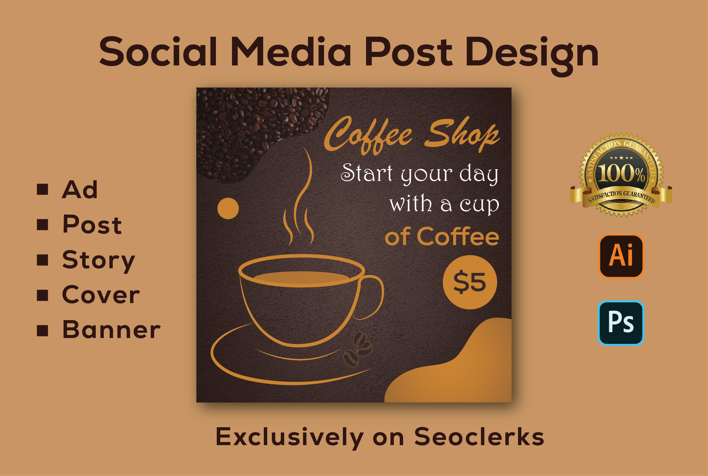 I will create unique and creative social media posts designs for $2