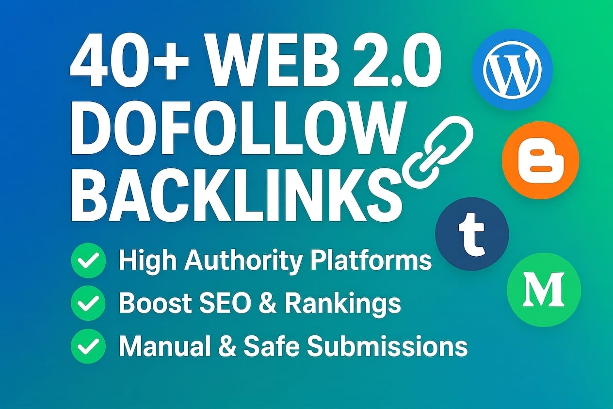 40+web 2.0 dofollow contextual backlinks for seo ranking