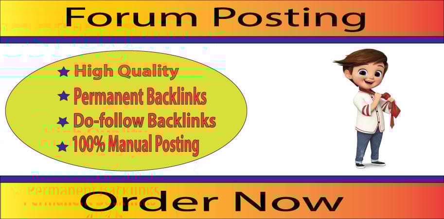 Manually Create 20+ Forum Posting SEO Strong Backlink...