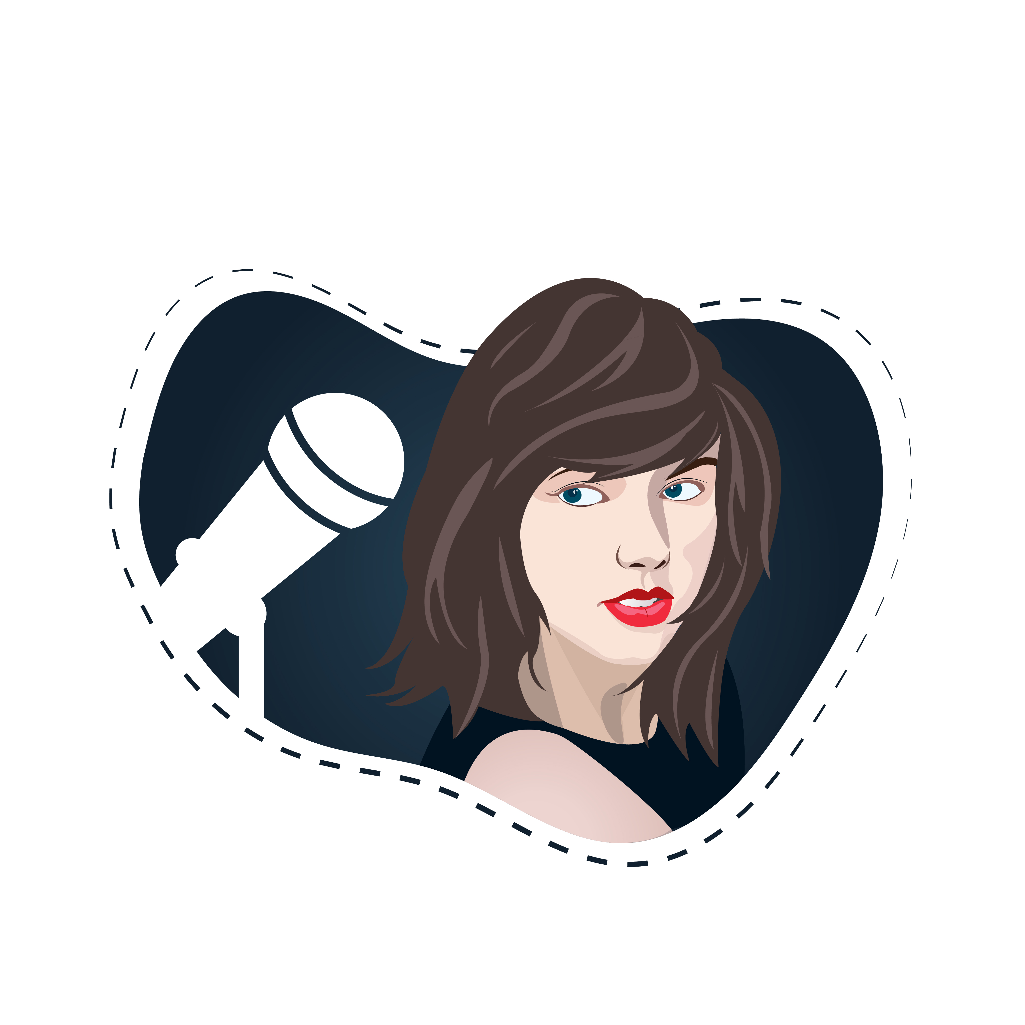 Do digital portrait illustration, line art for you