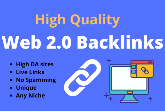 50+ Web 2.0 Backlinks Manually and Unique