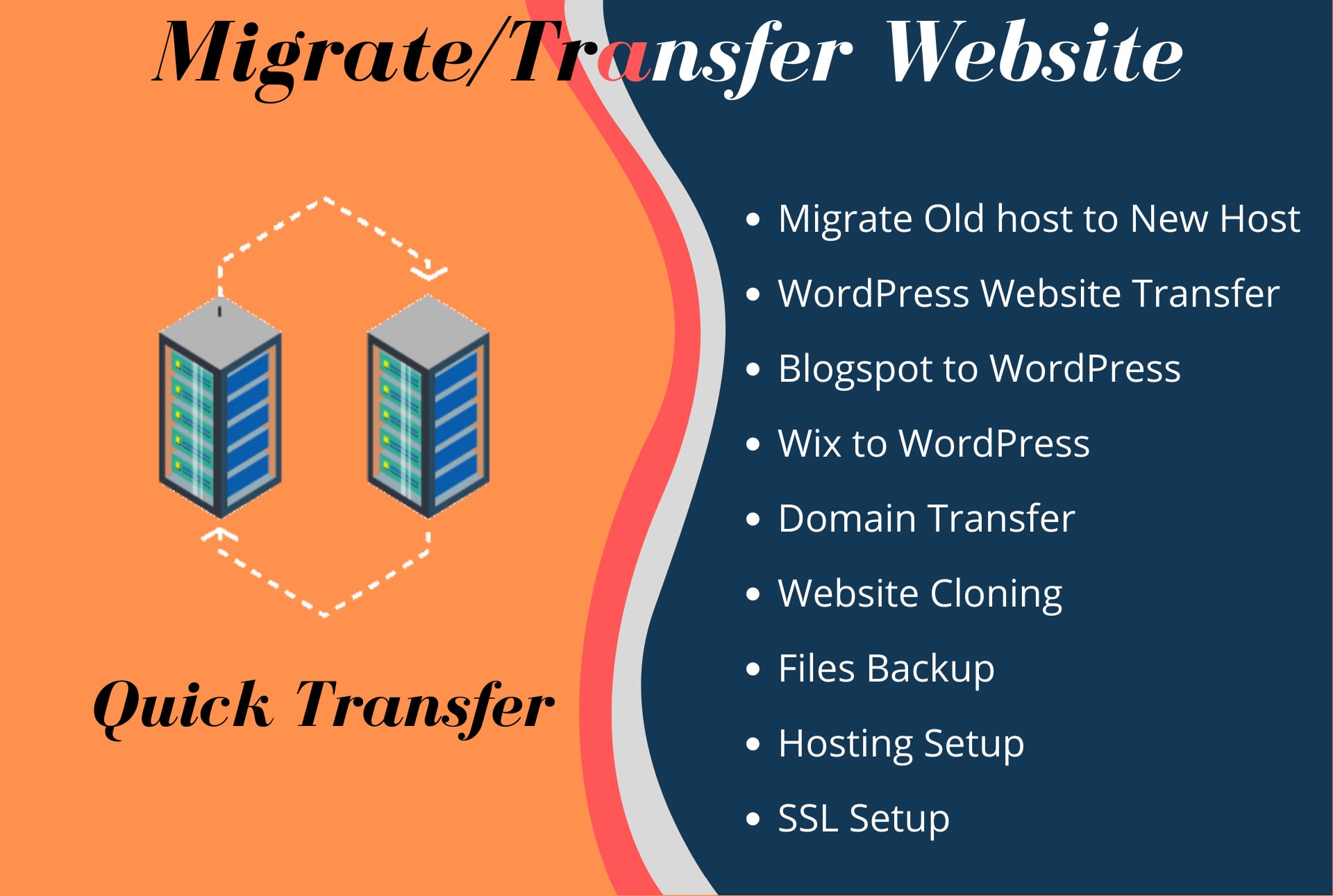 transfer or migrate wordpress website from one hosting to another hosting