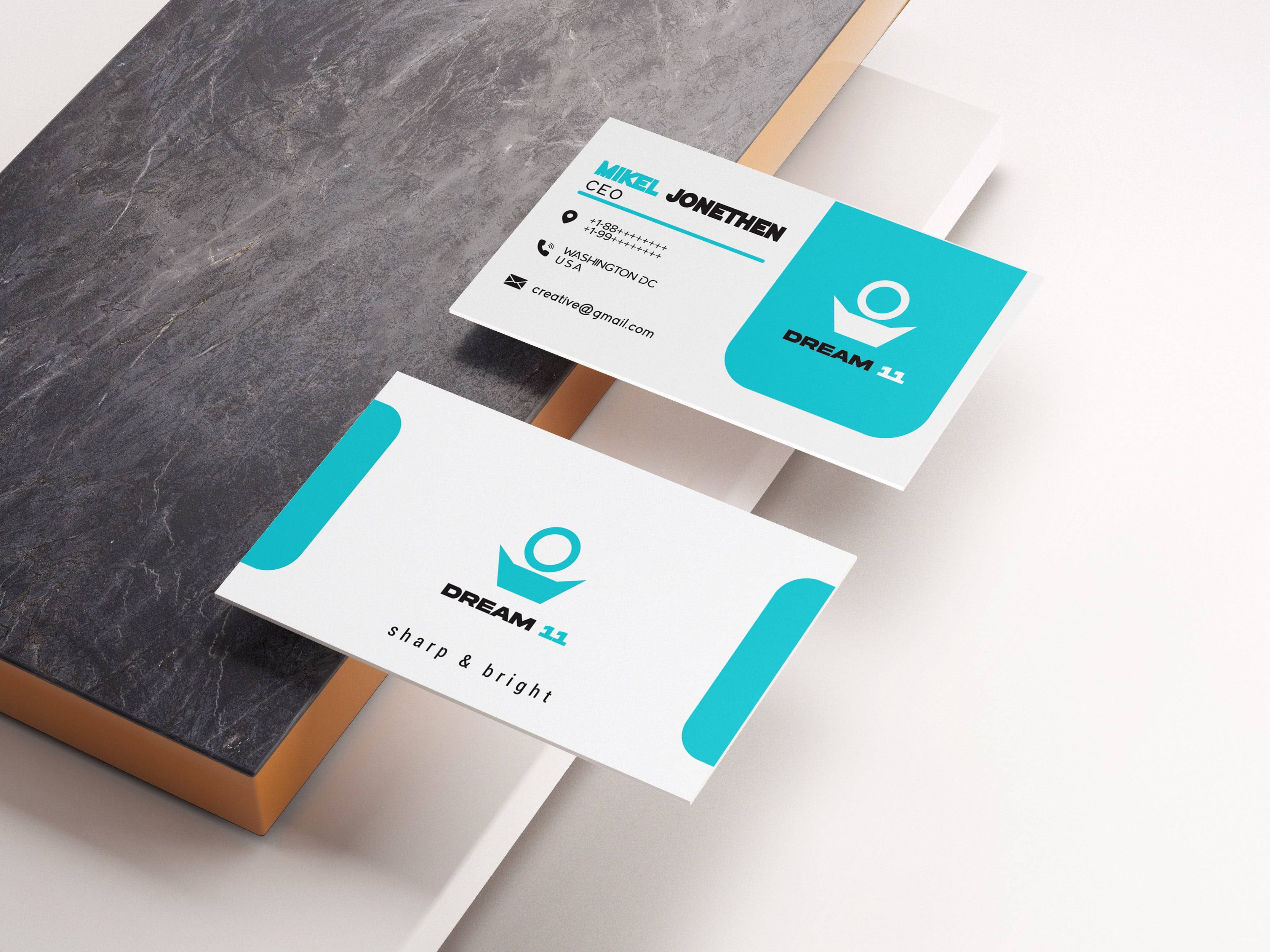 Design you unique modern business card for business, jobs websites and many more