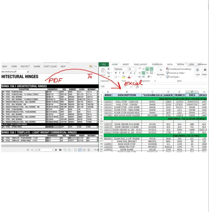 I will convert PDF to excel experience of 5 years 