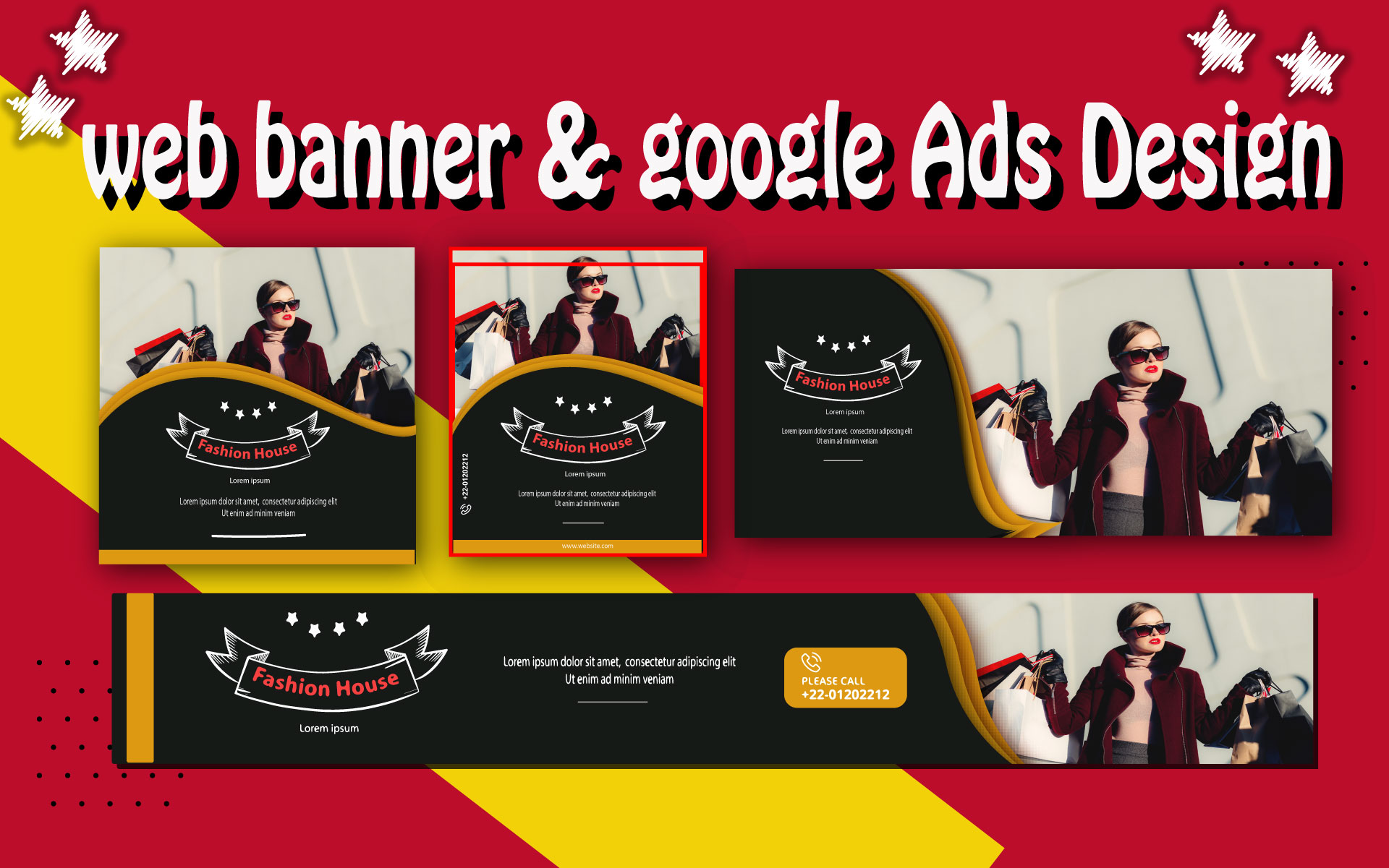 I will do web banner ads, google display ads design