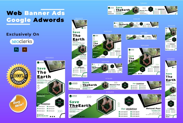 I will do modern web banner ads and google adwords design