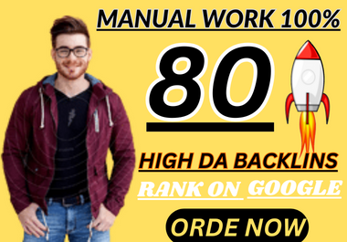 I Will Manually Do 80 Unique Domain Seo Backlinks With High DA