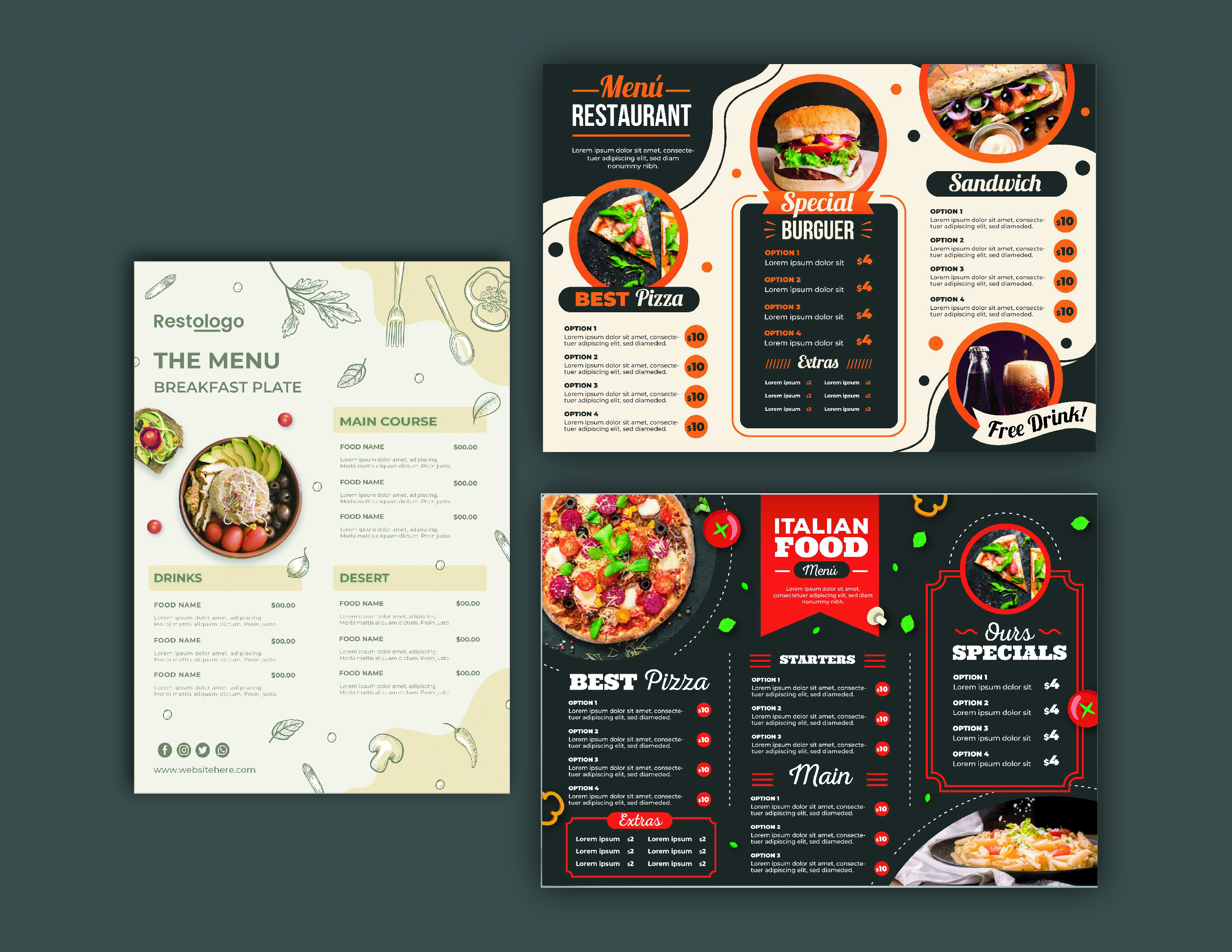 I will provide restaurant menu design or food menu design
