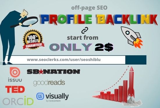 Provide 30 High quality profile backlinks from high domain authority sites