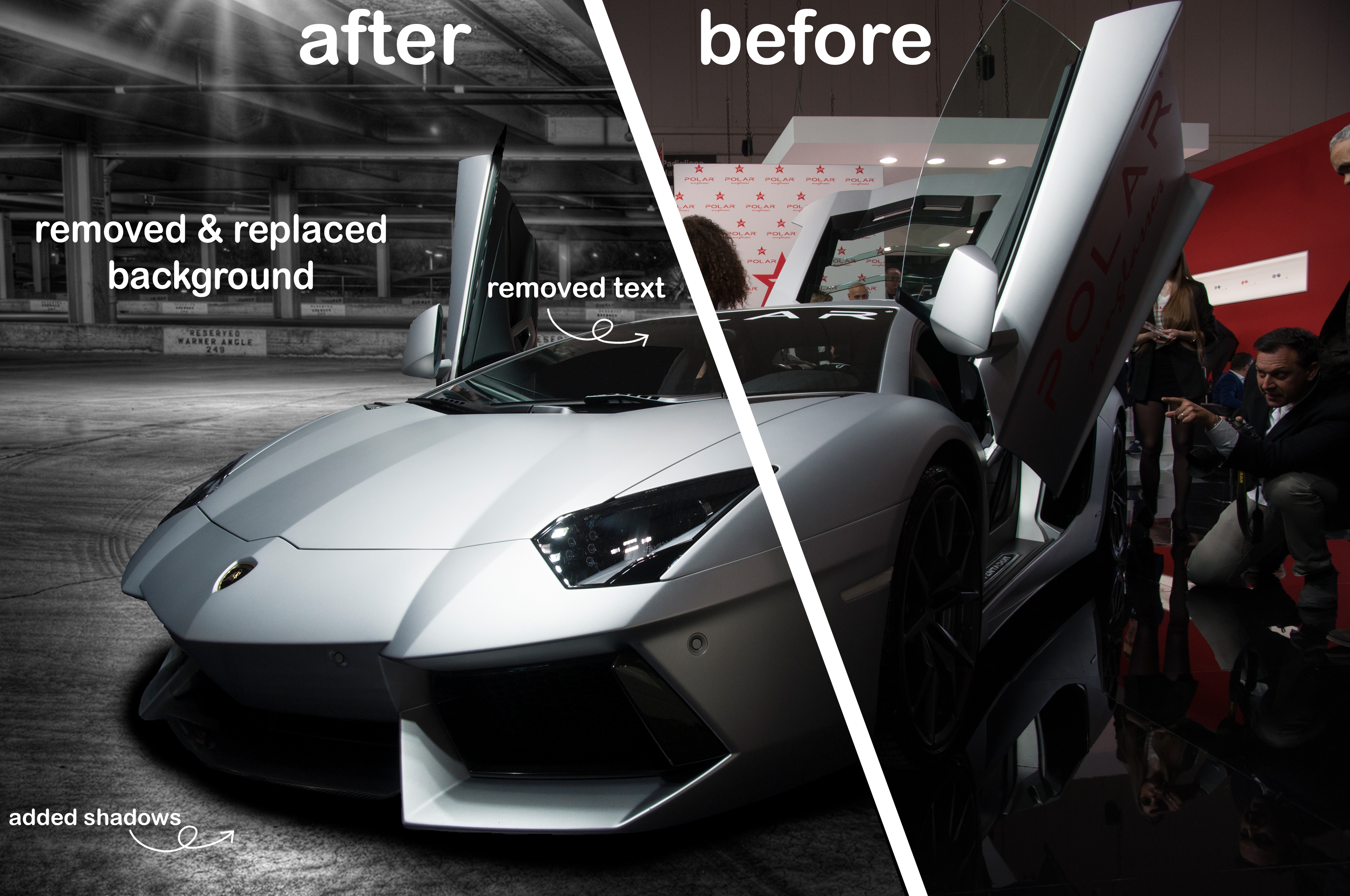 I will remove and replace backgrounds, people, objects and texts.