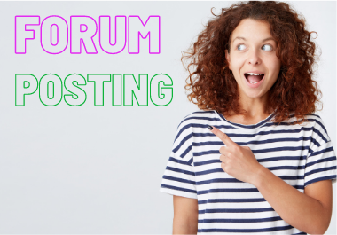 I will provide you with high da forum backlinks, forum posting