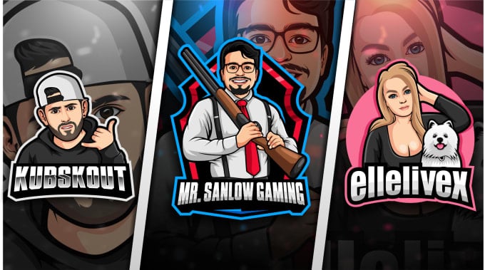 I will design gaming, esport, twitch logo from your IMAGE