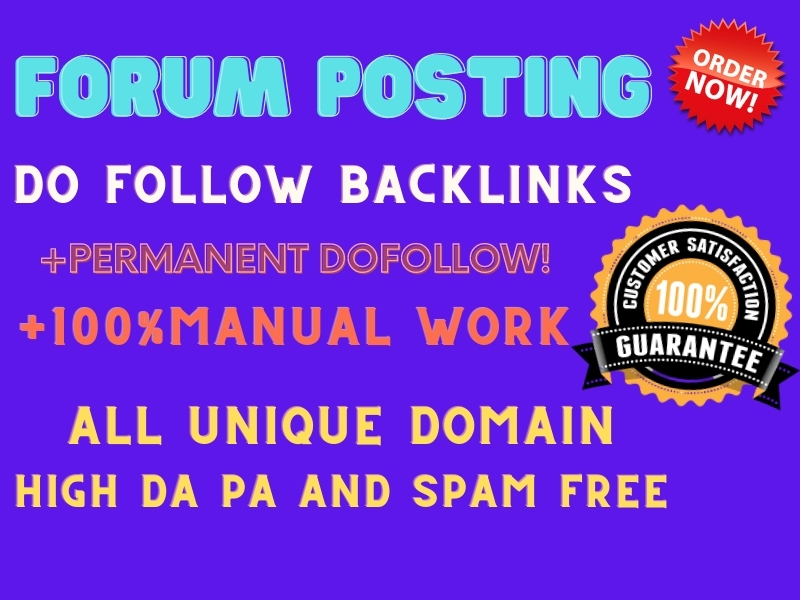 I will manually do 50 high quality forum posting For Google Rank