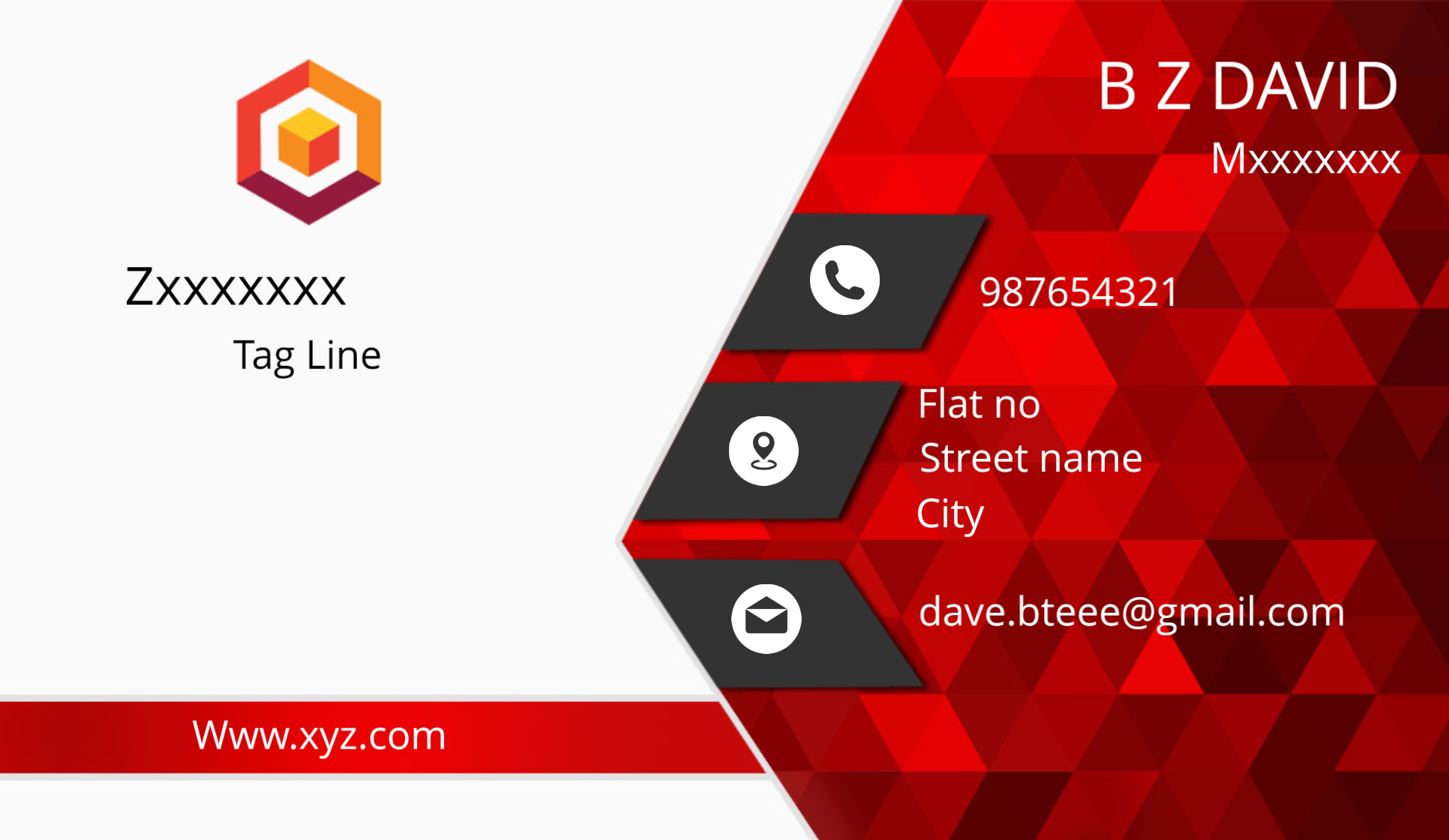 Business card Professional and print ready PDF/PNG