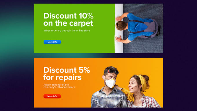 I will design professional web banner, slider, fb ad, flyer