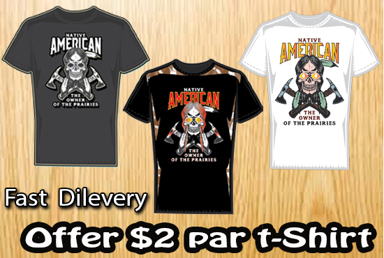 I will create eye catching bulk and custom t shirt design for print on demand business