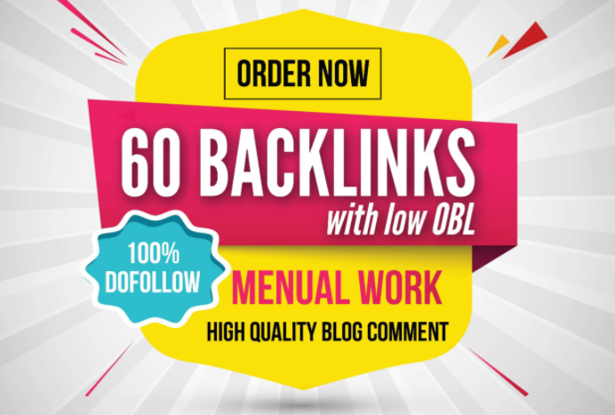 do dofollow 60 blog comments backlinks with low obl