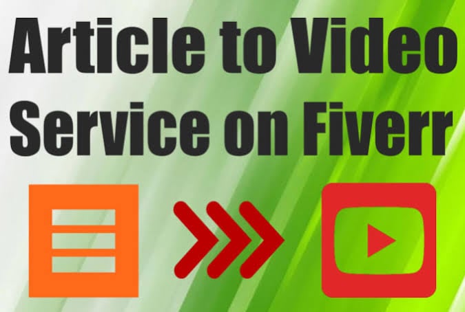 I will convert to article to video, video editing