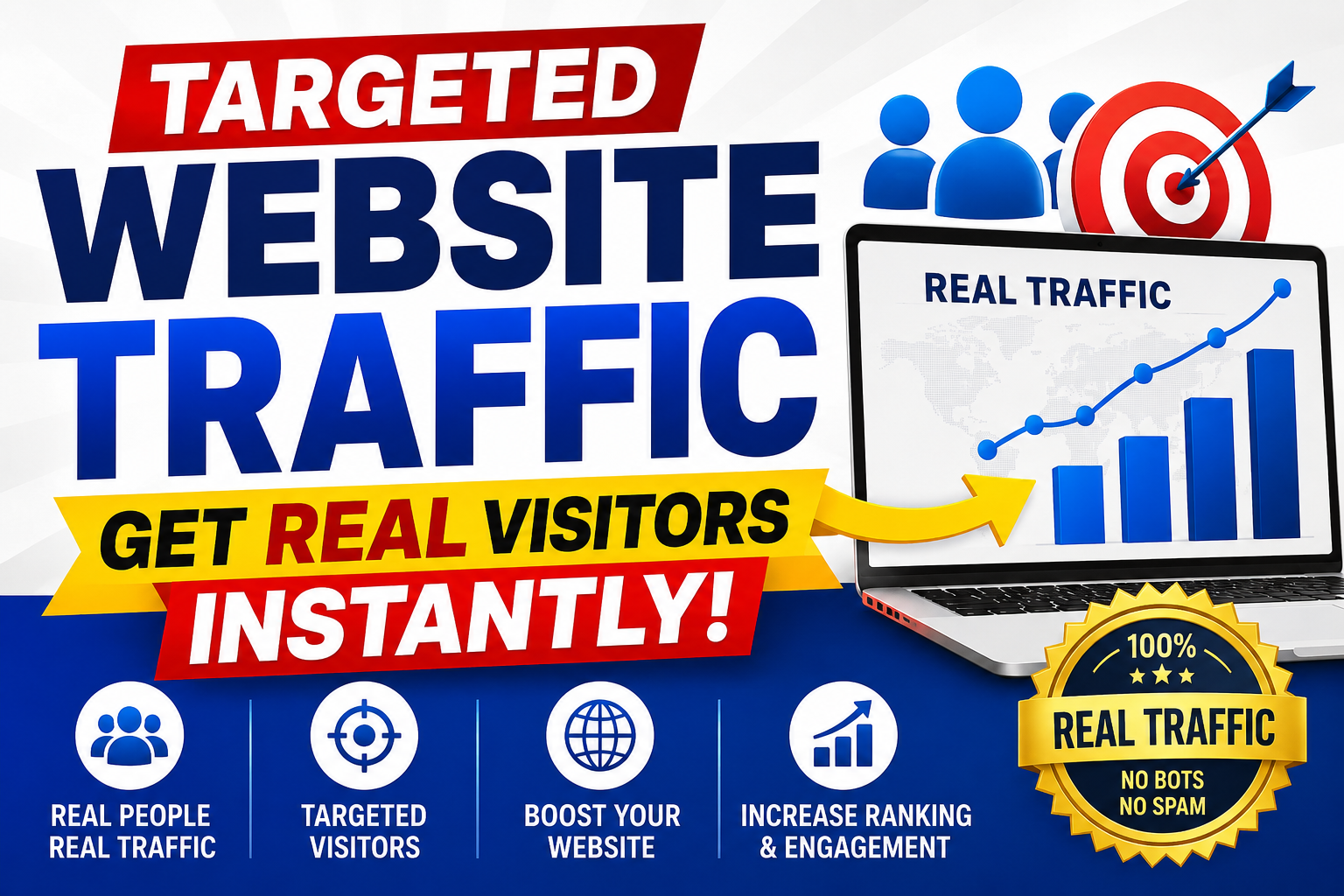 10 000 Targertted Web Traffic - Real Visitors for your website 