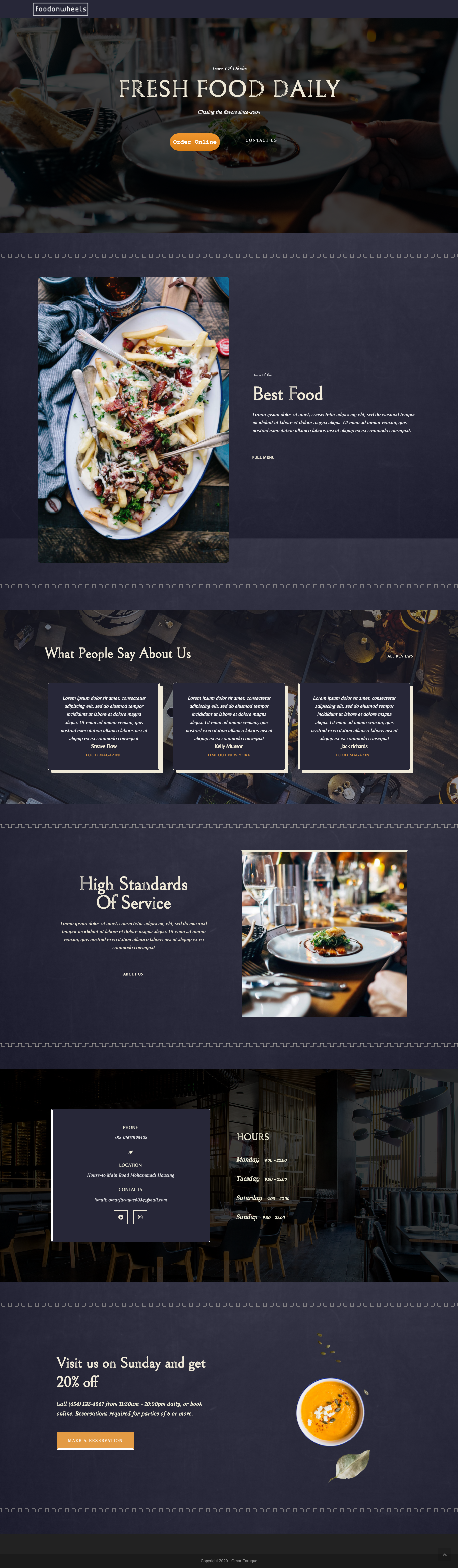 I Will Create Restaurant Website With App