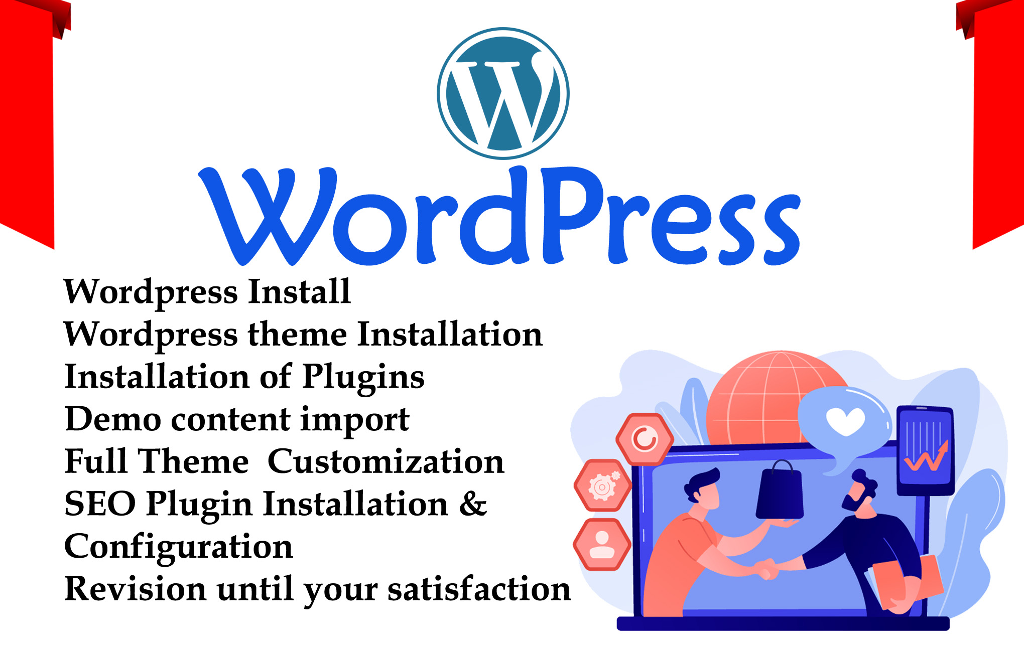 I can do wordpress theme installation and customization