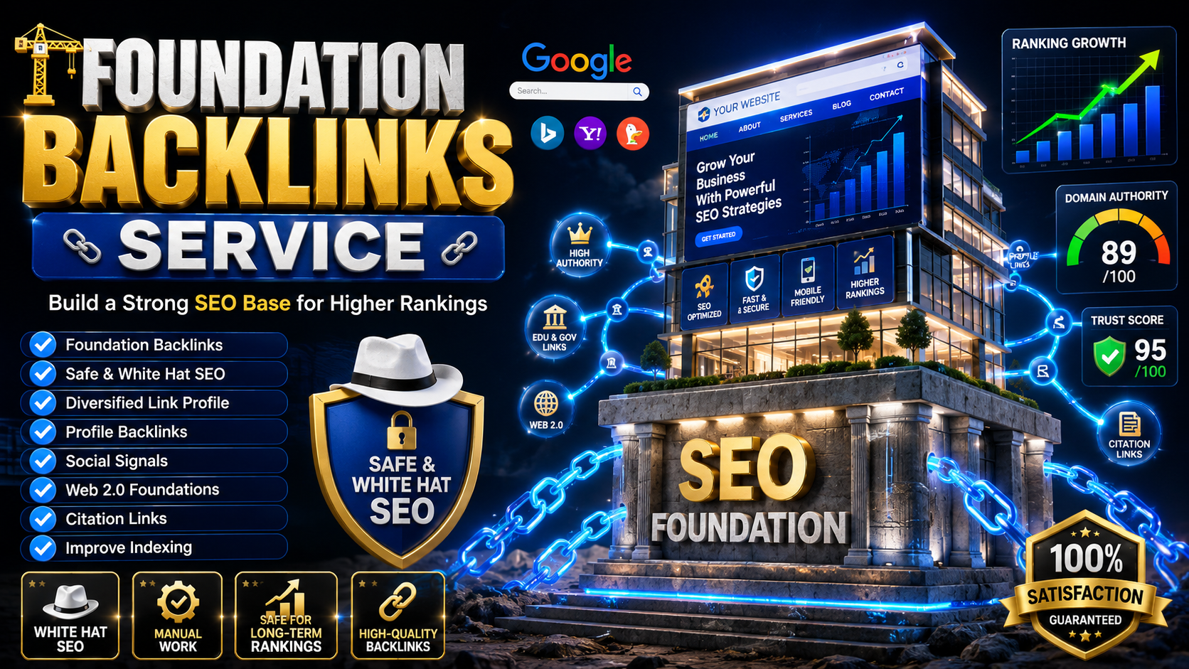 Establish a Strong SEO Foundation with 350 Permanent Foundation Backlinks