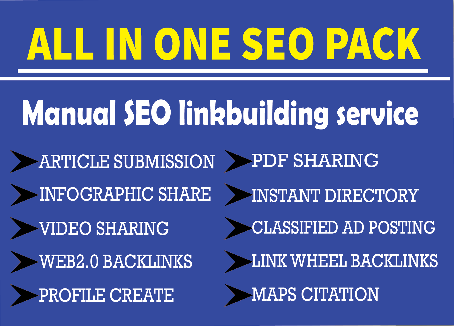 All In One Manual Off page SEO Link building Service