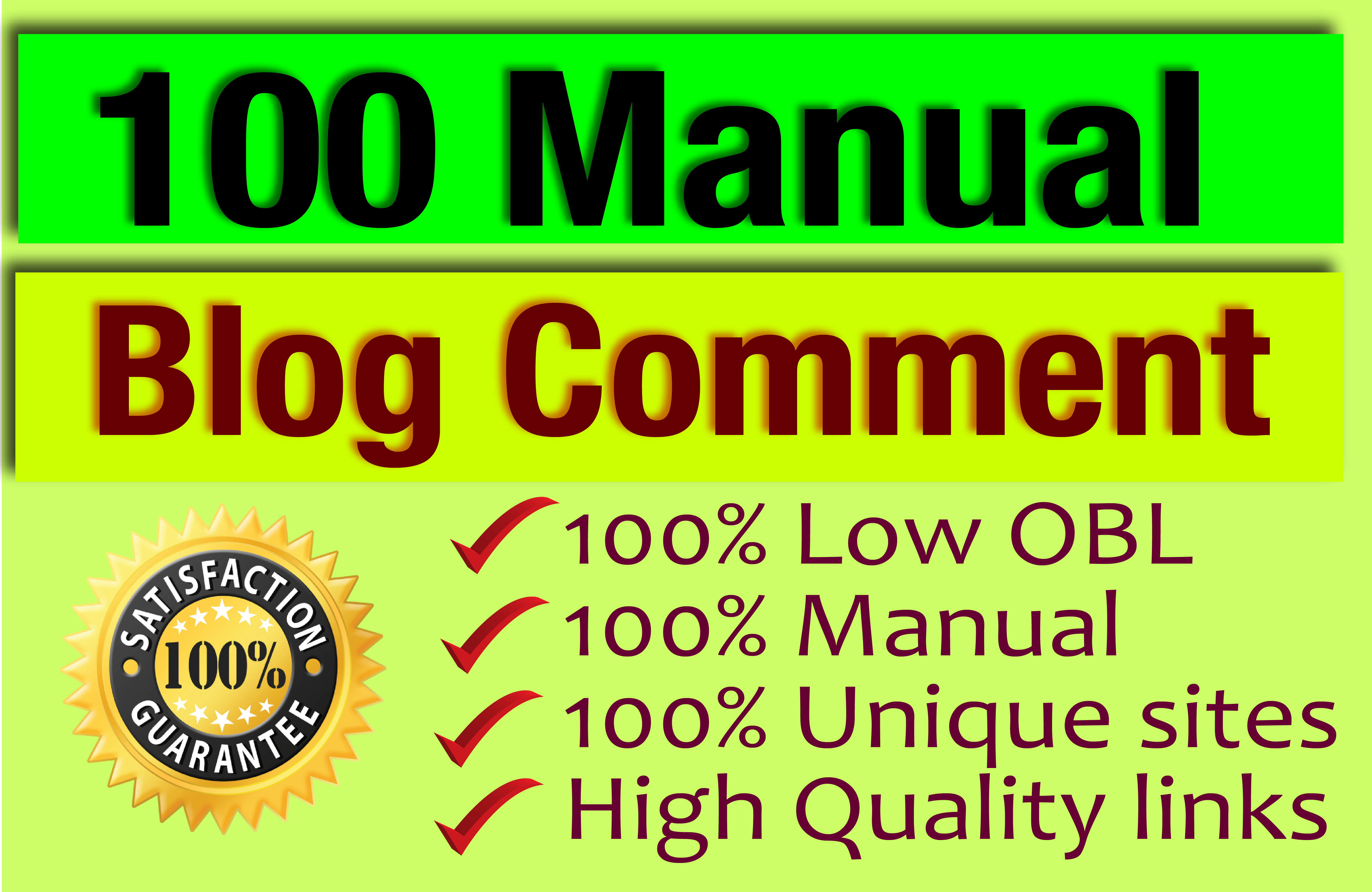 100 Unique Do-Follow Blog comment Permanent Link building,High Domain Authority 