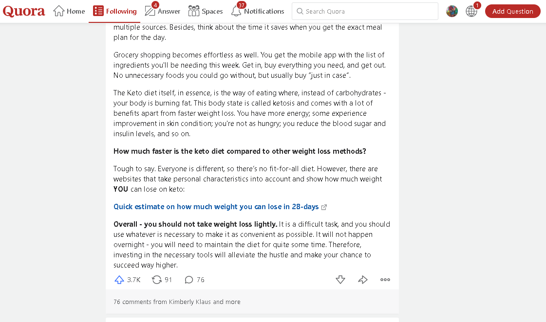 Serving 20 quora answers is the best service ever.