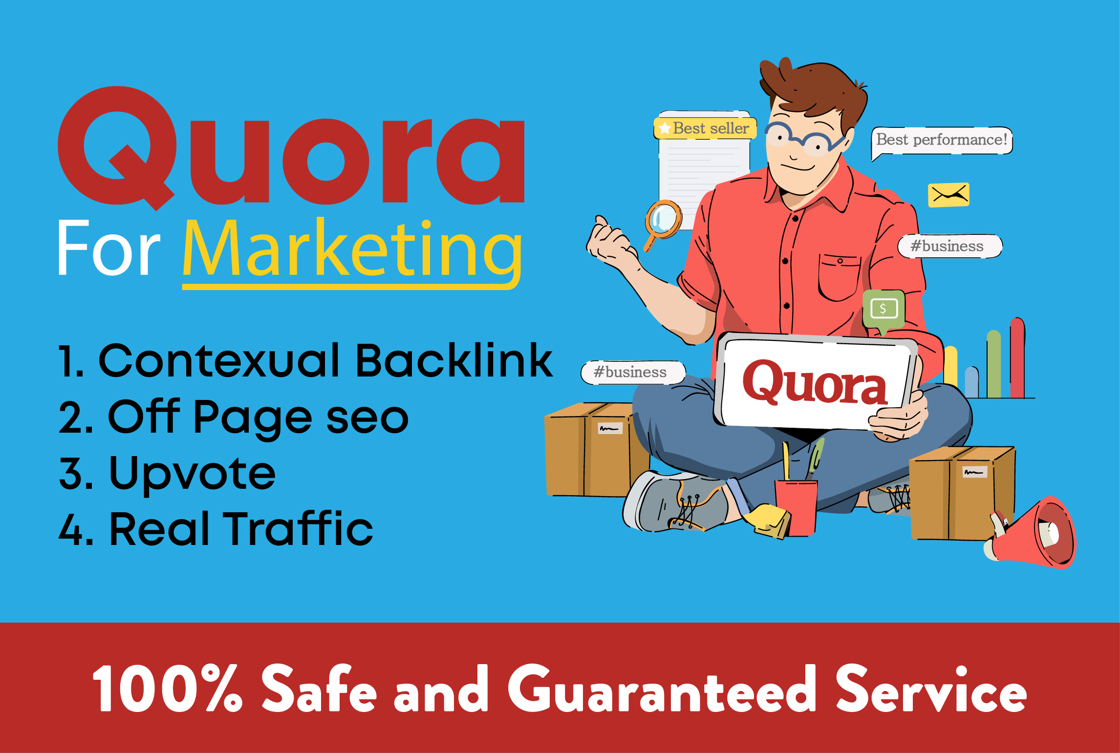 High quality 20 Quora Answers with Guaranteed Traffic